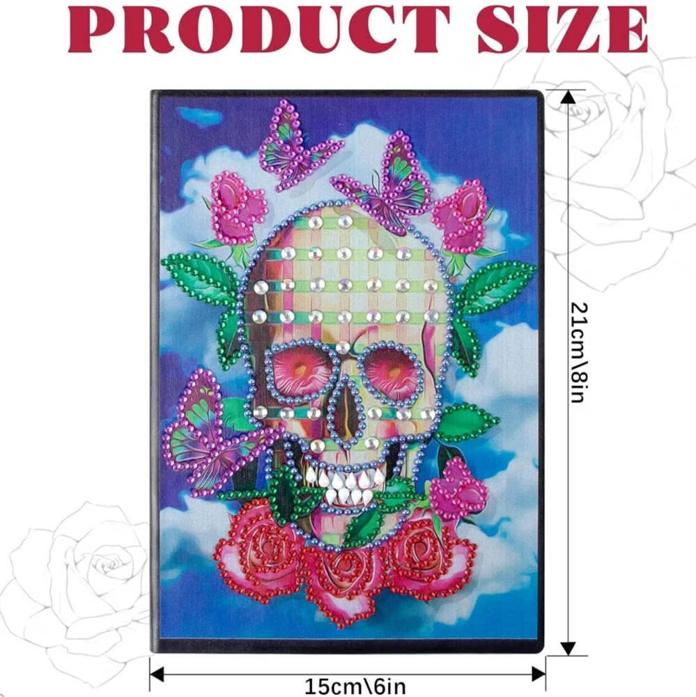 - Skull & Butterflies Diamond Painting Journal/Notebook